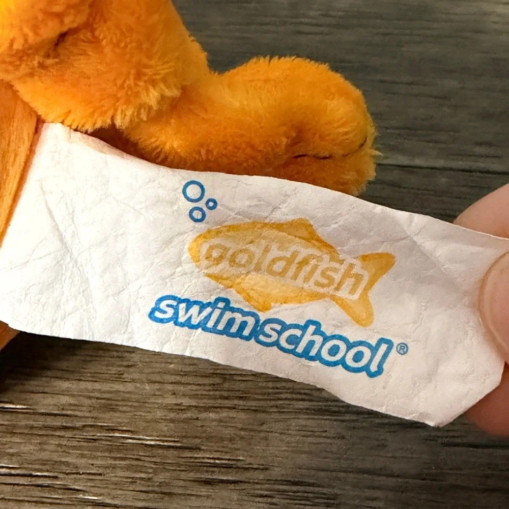 Goldfish Swim School Bubbles Mascot Plush Orange Yellow Stuffed Animal Toy 7